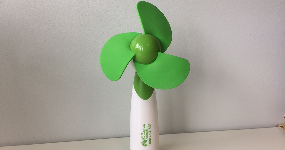 Lung Foundation video on the benefits of a handheld fan for